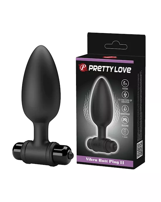 Pretty Love Vibra Butt Plug II - Black