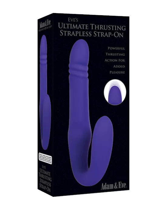 Adam & Eve Eve's Ultimate Thrusting Strapless Strap On - Purple