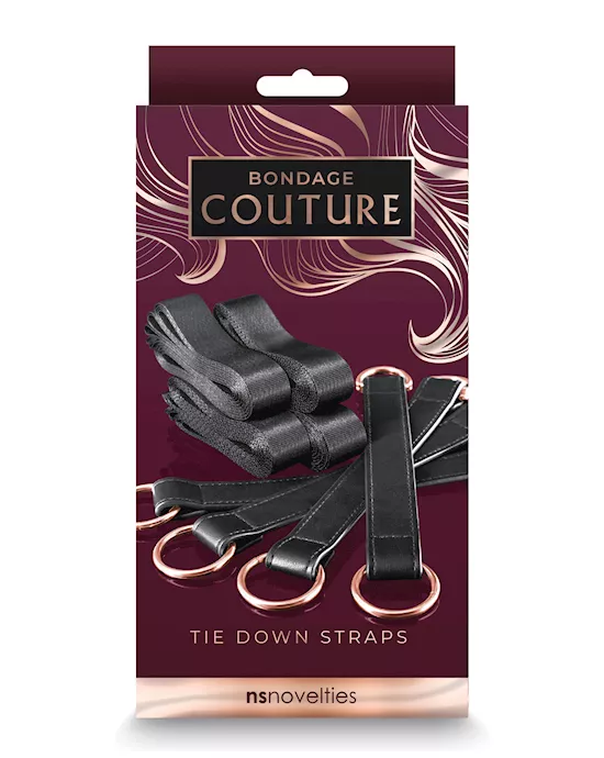 Bondage Couture Tie Down Straps - Black
