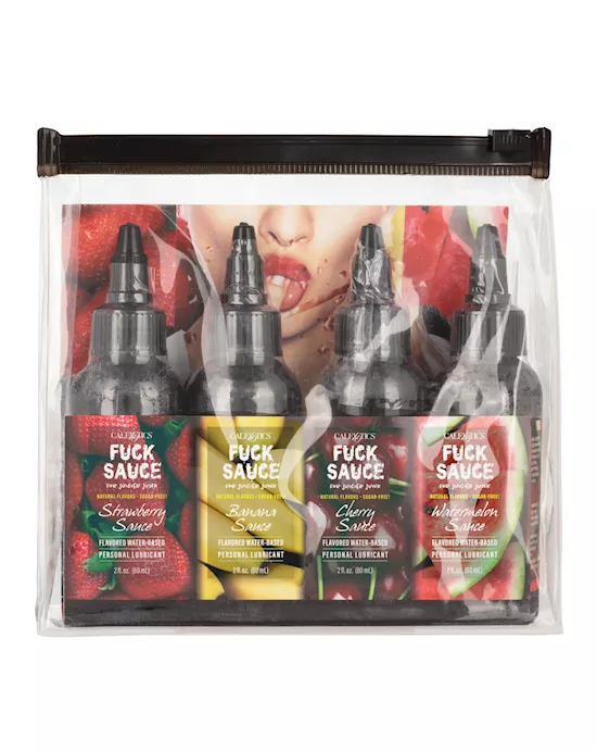 Fuck Sauce Flavored Water Based Personal Lubricant Variety 4 Pack - 2 oz Each