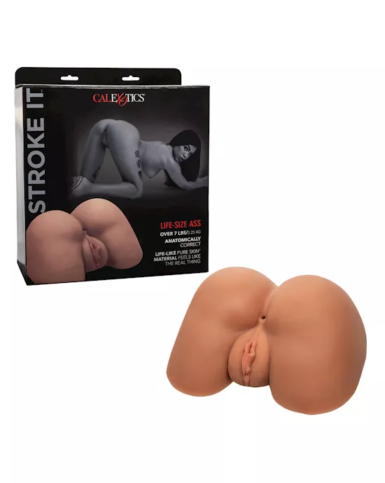 Stroke It Life Size Ass - Brown