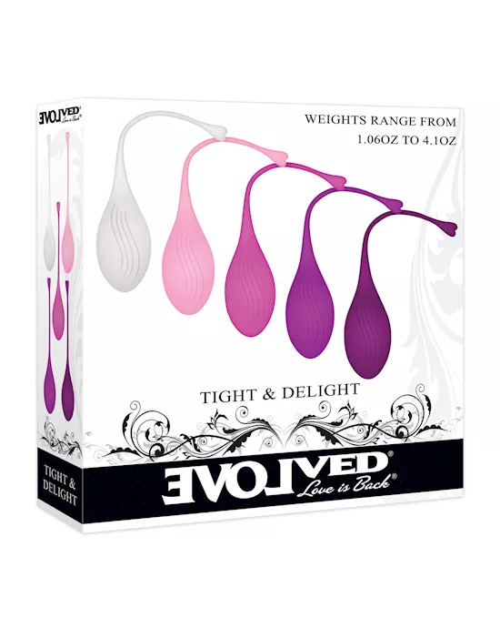 Evolved Tight & Delight 5 pc Weighted Kegel Ball Set - Assorted Colors