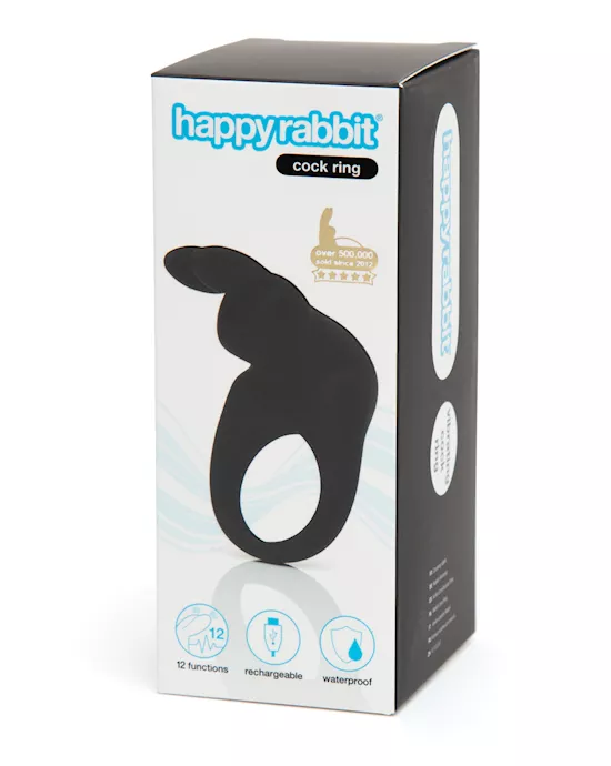 Happy Rabbit Rechargeable Cock Ring - Black