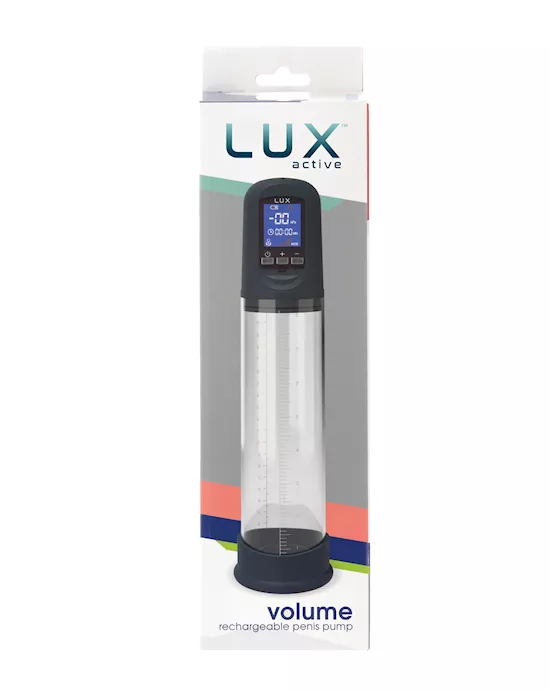 Lux Active Volume Rechargeable Penis Pump - Black