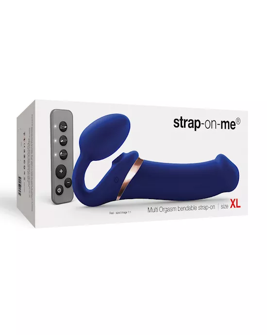 Strap on Me Multi Orgasm Bendable Strapless Strap on Extra Large - Night Blue