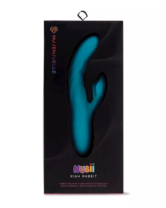 Nu Sensuelle Nubii Kiah Turbo Boost & Heating Dual Stim Rabbit - Blue
