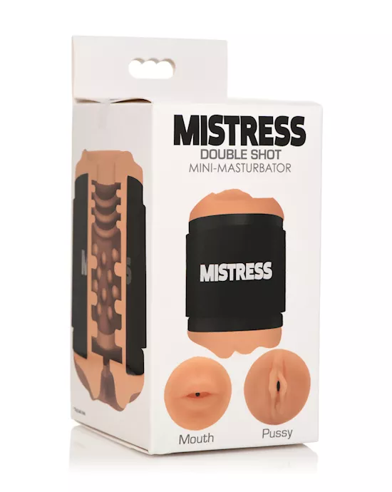 Curve Toys Mistress Double Shot Mini Masturbator Mouth & Pussy -  Medium