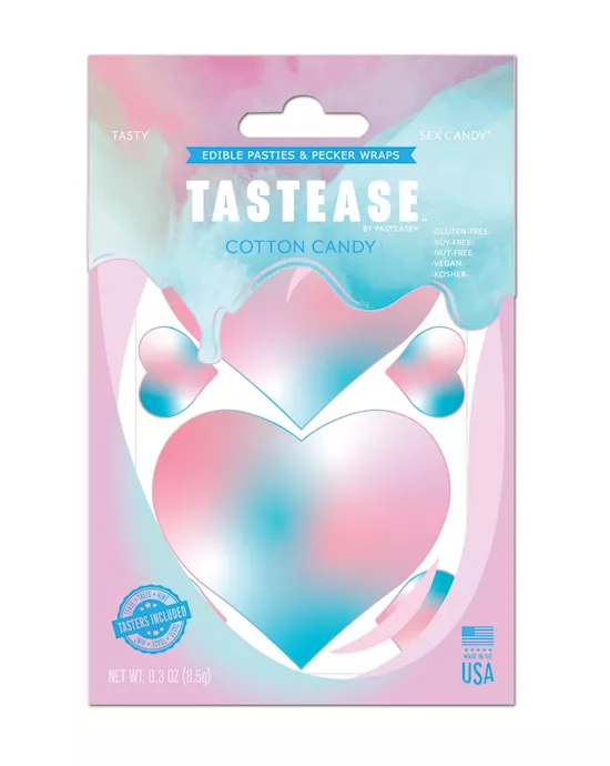 Pastease Tastease Edible Pasties & Pecker Wraps - Cotton Candy O/S