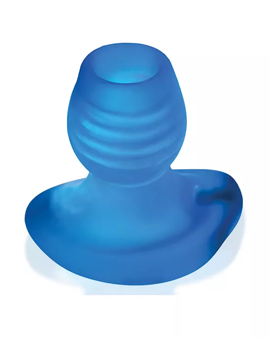 Oxballs Glowhole 2 Hollow Buttplug w/LED Insert Large - Blue Morph