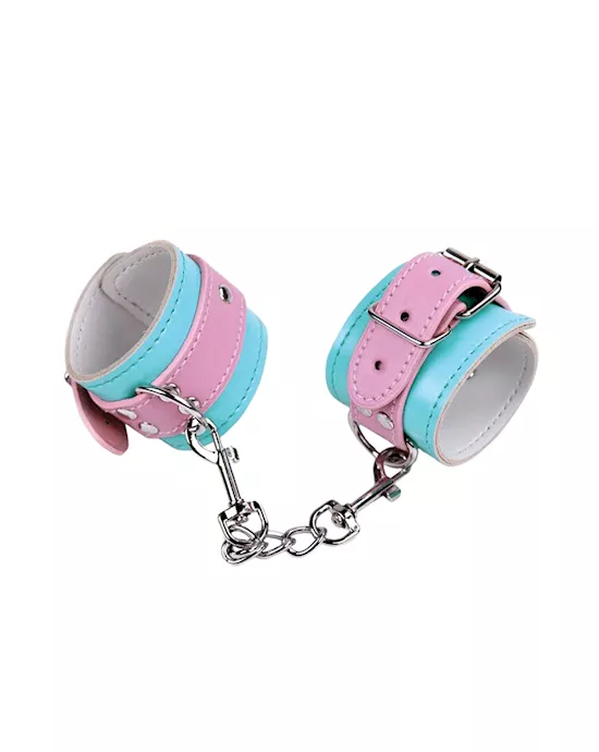 Nobu Fetish Handcuffs - Pink/Blue