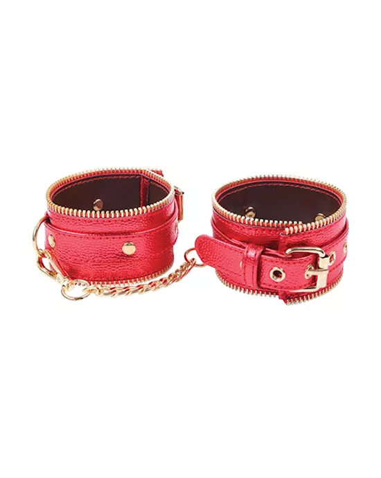 Nobu Fetish Handcuffs - Red/Gold