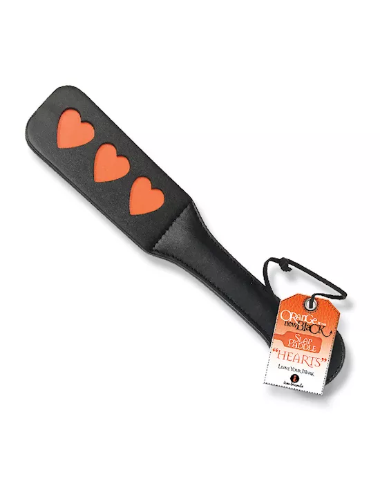The 9's Orange is the New Black Slap Paddle - Hearts