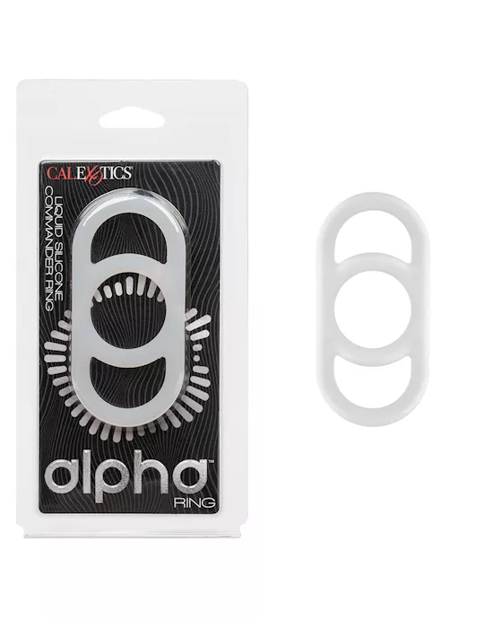 Alpha Liquid Silicone Commander Cock Ring - Natural