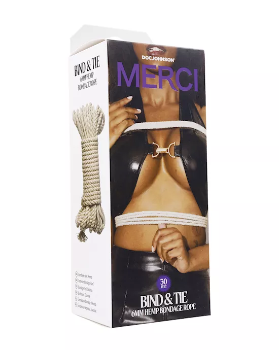 Merci Bind & Tie Hemp Bondage Rope - 30 ft Natural