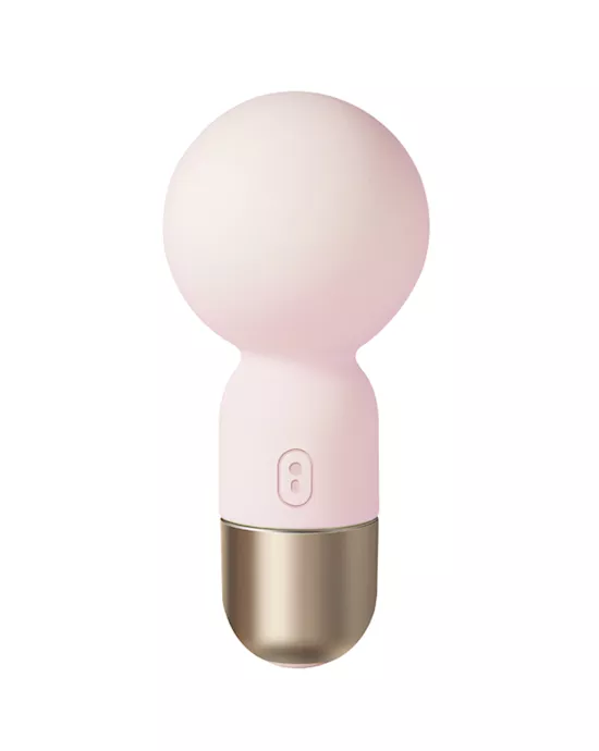 Pokewan Pocket Mini Vibrating Wand Massager - Pale Light Pink