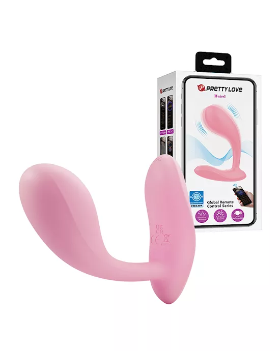 Pretty Love Baird App-Enabled Vibrating Butt Plug - Hot Pink