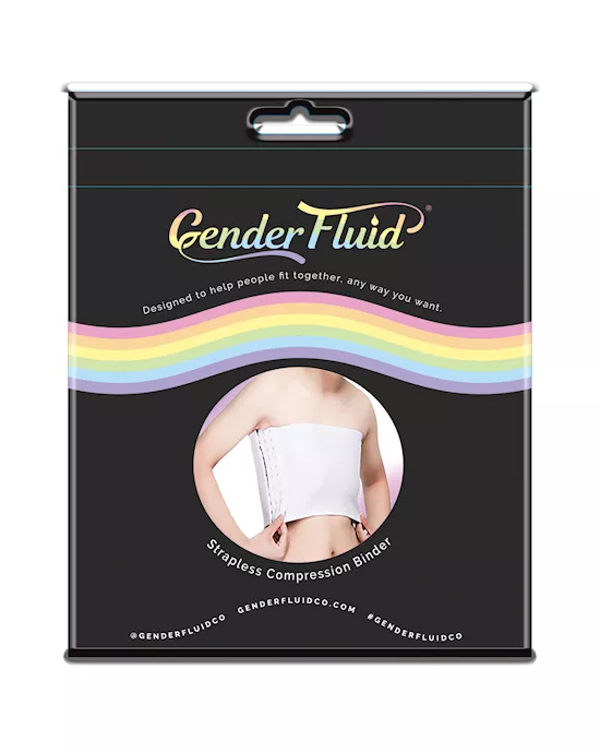 Gender Fluid Strapless Chest Compression Binder - XXL White