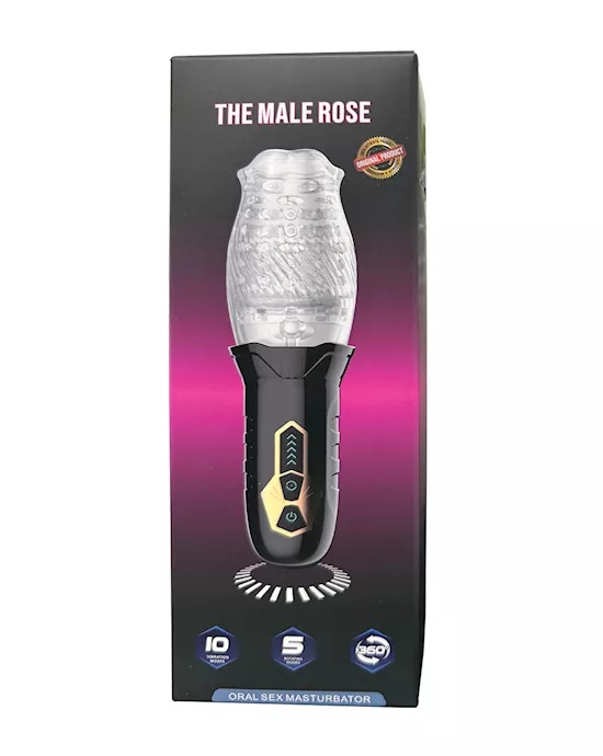 The Male Rose Rotating Blow Job Simulator - Black