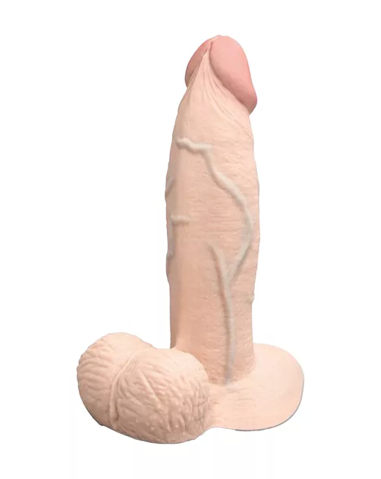 B-vibe Slipskin Realistic Girthy Dildo With Balls