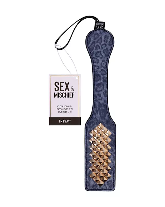 Sex and Mischief Cougar Studded Paddle
