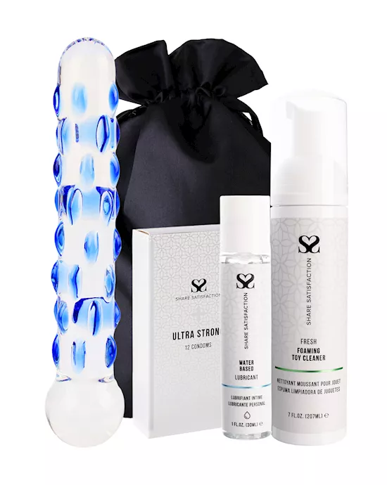 Free Lucent Teardrops Glass Massager - Essentials Bundle