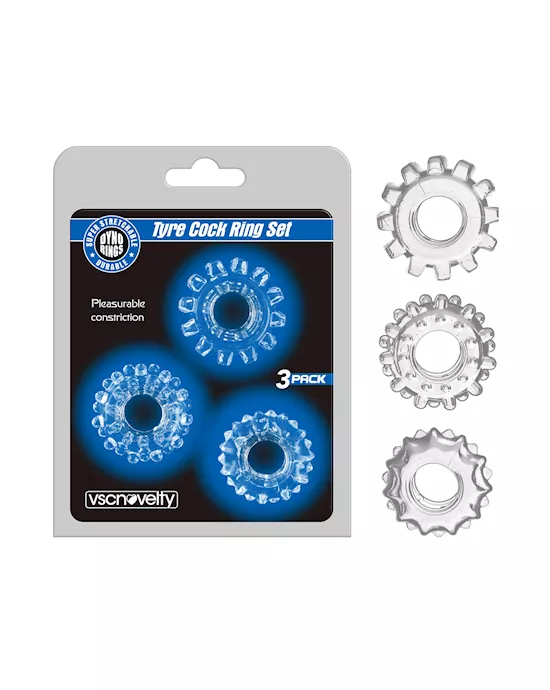 Super-Stretchy Tyre Cock Ring Set