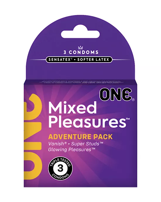 One Mixed Pleasures Condoms 3pk
