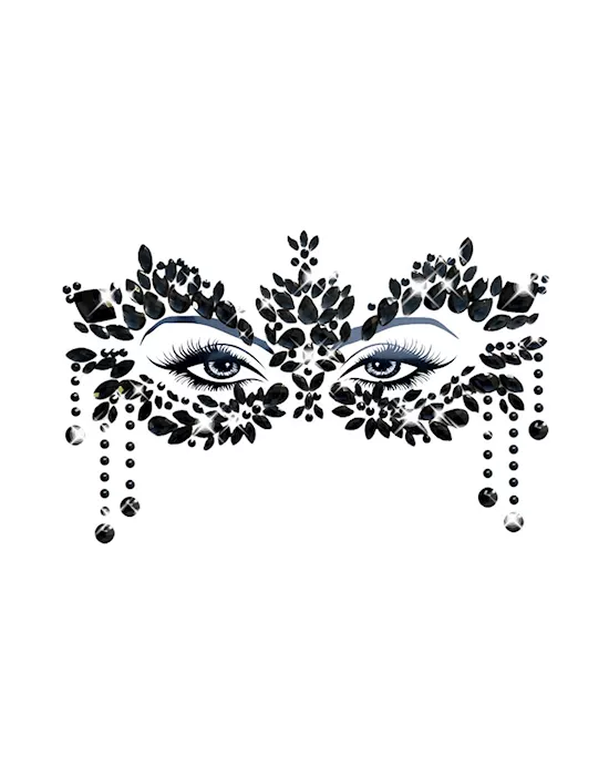 Prima Donna Black Masquerade Crystal Jewel Face Sticker