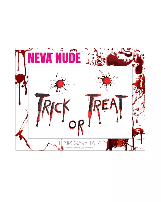 Bloody Trick Or Treat Large Temporary Tattoo Pack