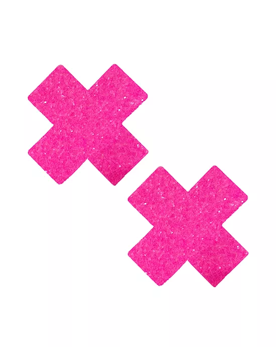 Super Sparkle Watermelly Pink Blacklight Glitter X Factor Nipple Cover Pasties