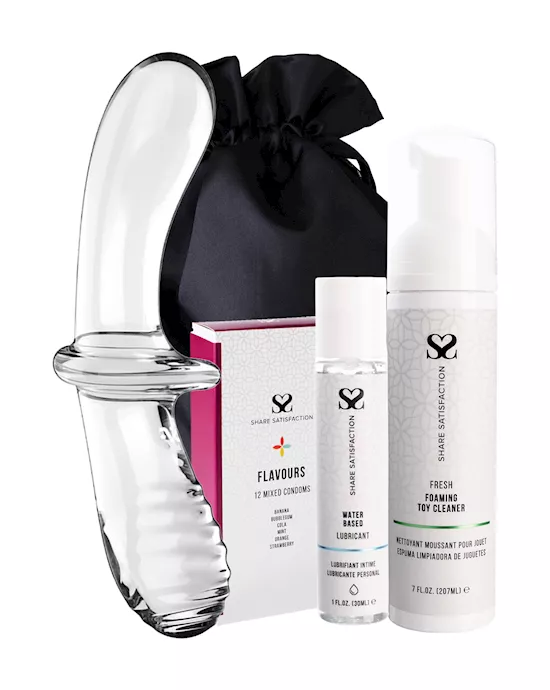 FREE Satisfyer Double Crystal Glass Dildo - Essentials Bundle