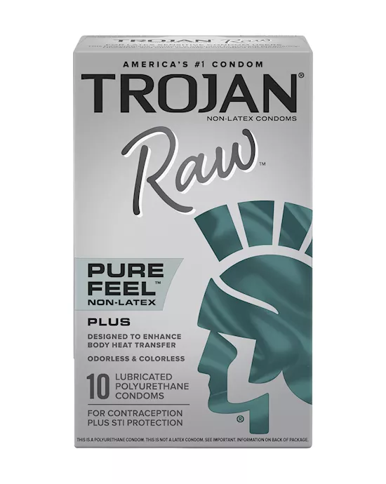 Trojan Raw Pure Feel Condoms 10pk