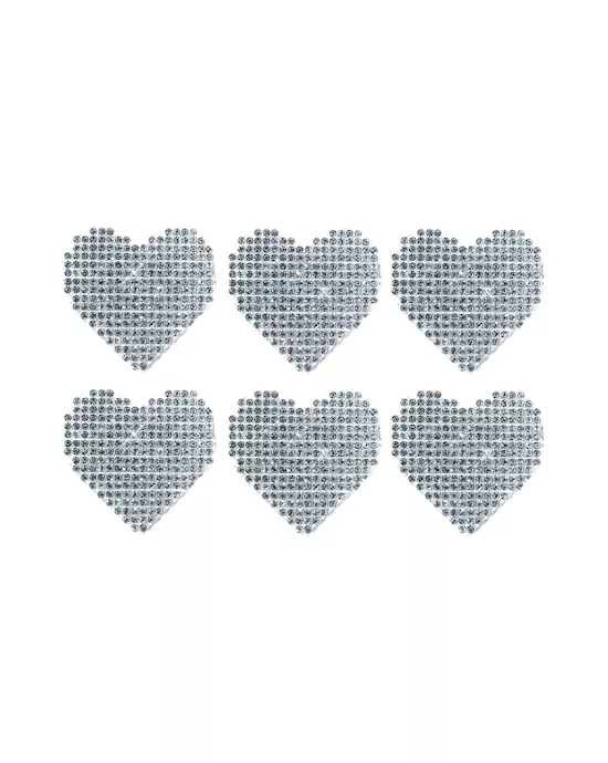 Razzle Dazzle Crystal Jewel Sparkle I Heart U Body Stickers 6pk