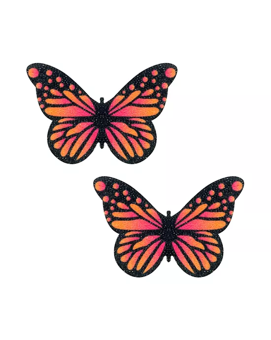 Large Velvet Ombre Butterfly Kisses Nipple Cover Pasties