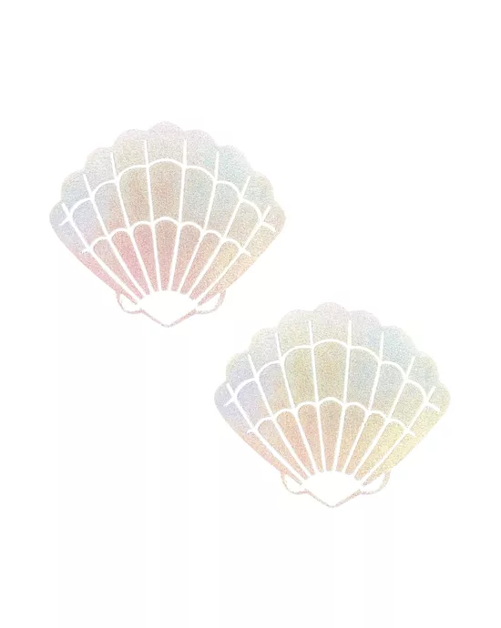 Care Bare Stare Holographic Mermaid Shell Nipple Cover Pasties