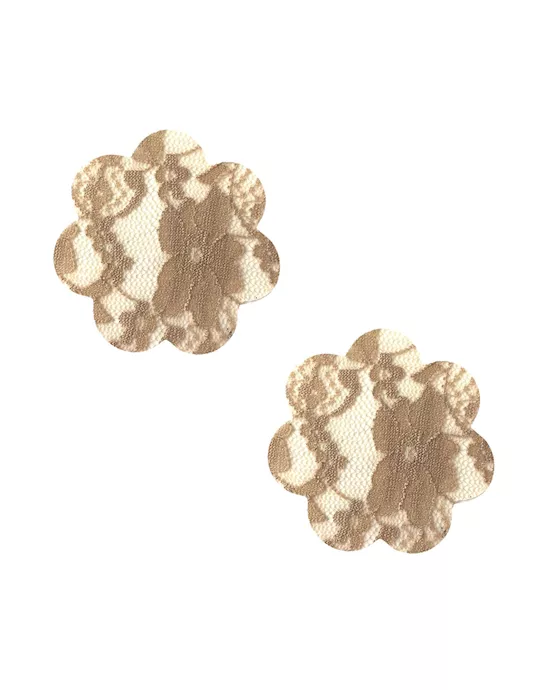 Toffee Nude Lace Back To Baesics Petal Nipple Cover Pasties