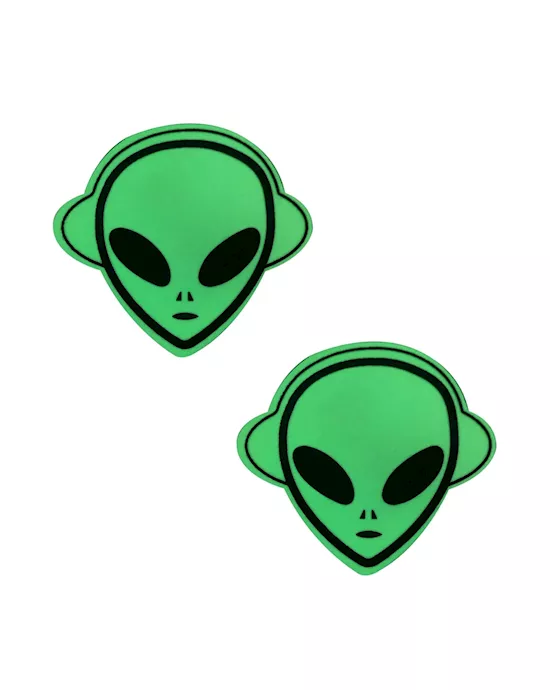 Kanye The Alien Green Glow In The Dark Holographic Nipple Cover Pasties