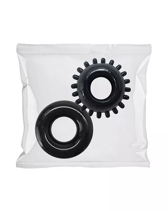Rock Solid 2 Piece Cock Ring Set