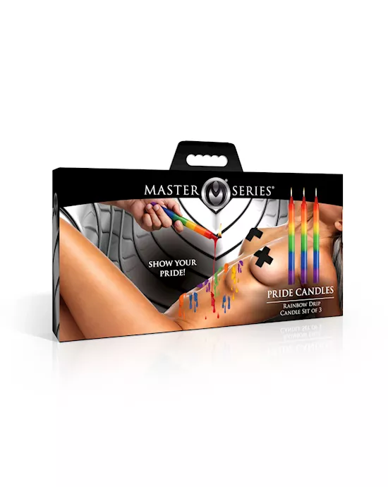 Master Series Rainbow Pride Drip Candles 3pk