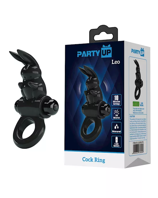 Party Up Leo Vibrating Cock Ring