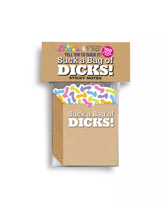 Suck A Bag Of Dicks! Sticky Notes Novelty Sticky Notes 100 Pack