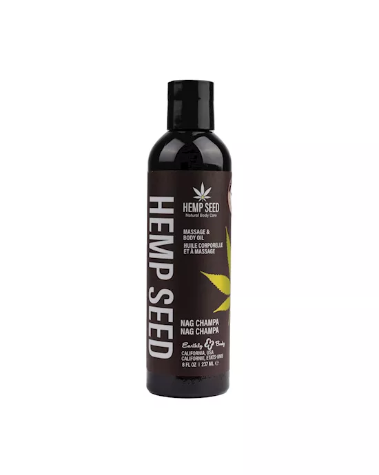 Hemp Seed Nag Champa Massage & Body Oil 237ml 