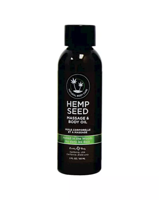 Hemp Seed Massage & Body Oil Naked In The Woods White Tea & Ginger Scented 59ml