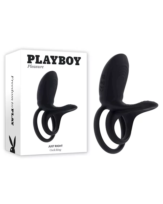 Playboy Pleasure Just Right Vibrating Cock & Balls Rings