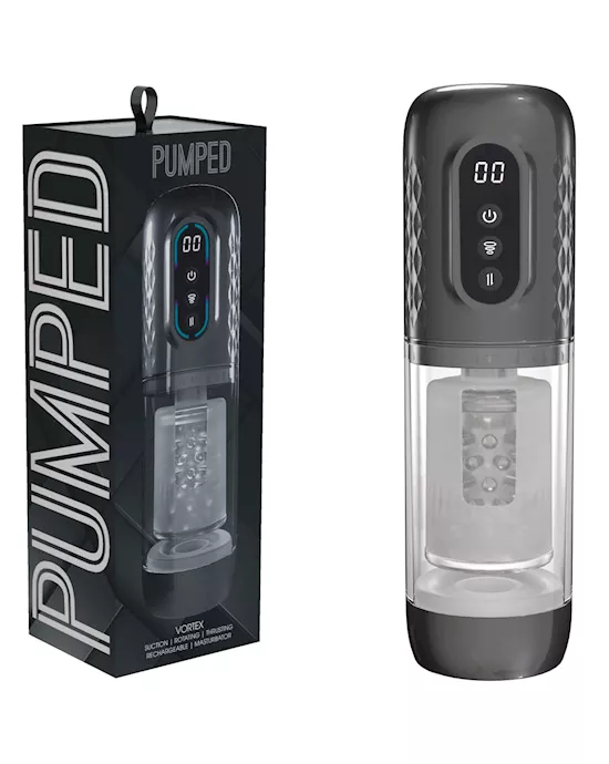 Pumped Vortex Sucking Rotating And Thrusting Auto Masturbator. 322589