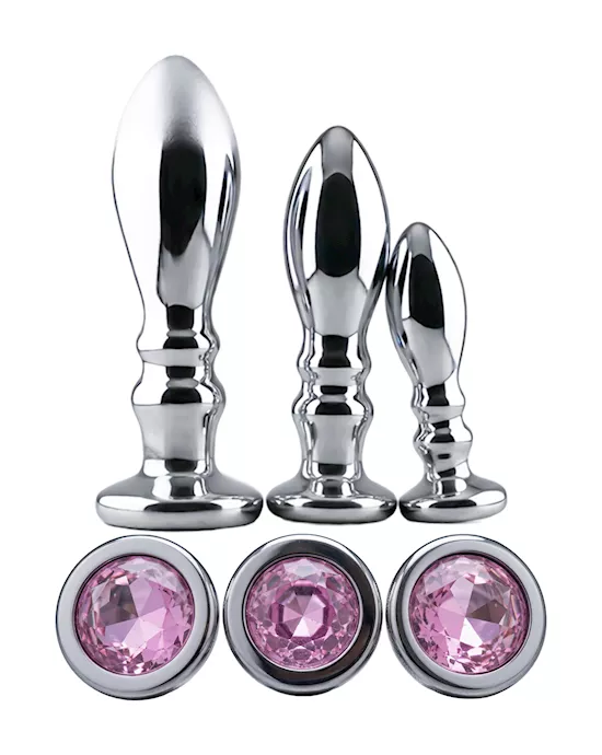 Bulbed And Ridged Anal Plug Set