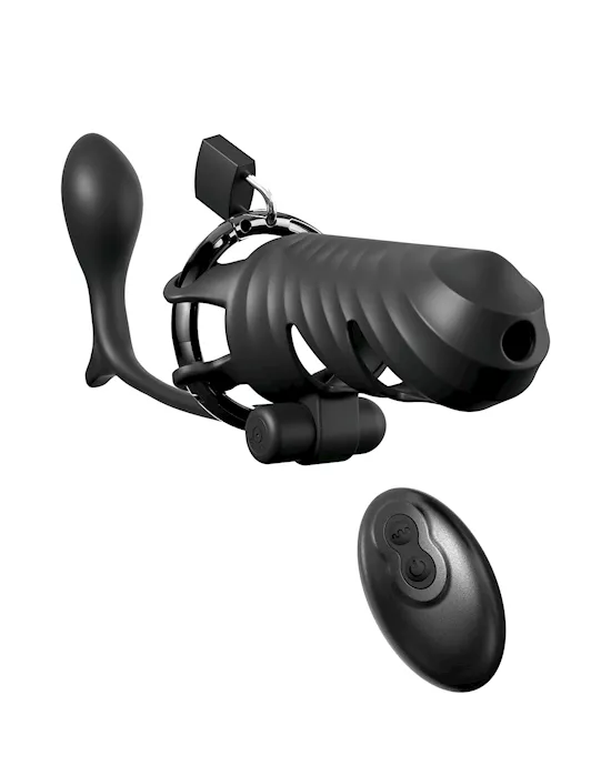 Fantasy C-ringz Remote-controlled Vibrating Cock Blocker With Ass-gasm Plug