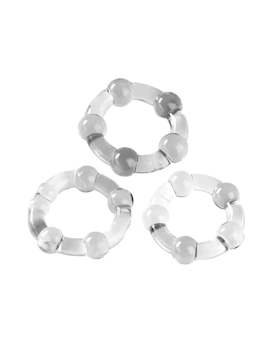 Beaded Cock Rings 3pc Set