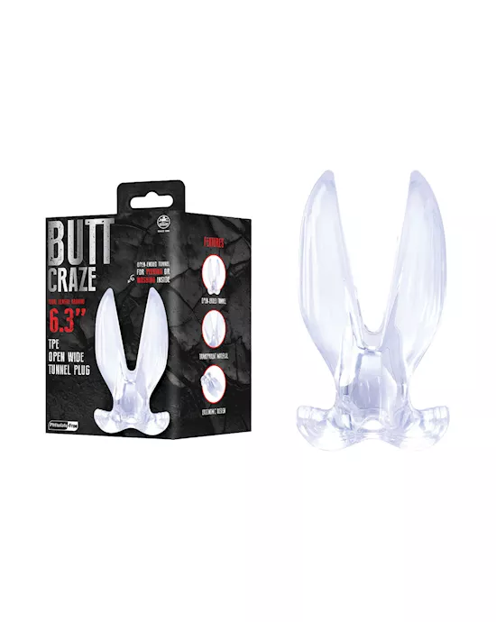 Butt Craze Clear Gaping Butt Plug