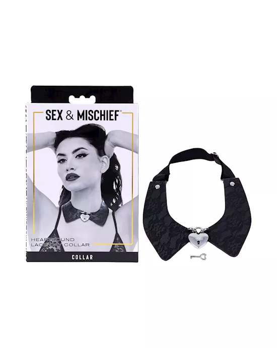 S&m Heartbound Lace Day Collar